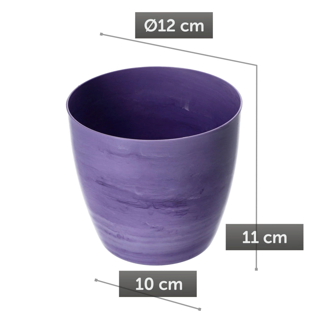 Coprivaso KADAX, rotondo, 12 cm, per soggiorno, effetto marmo viola.