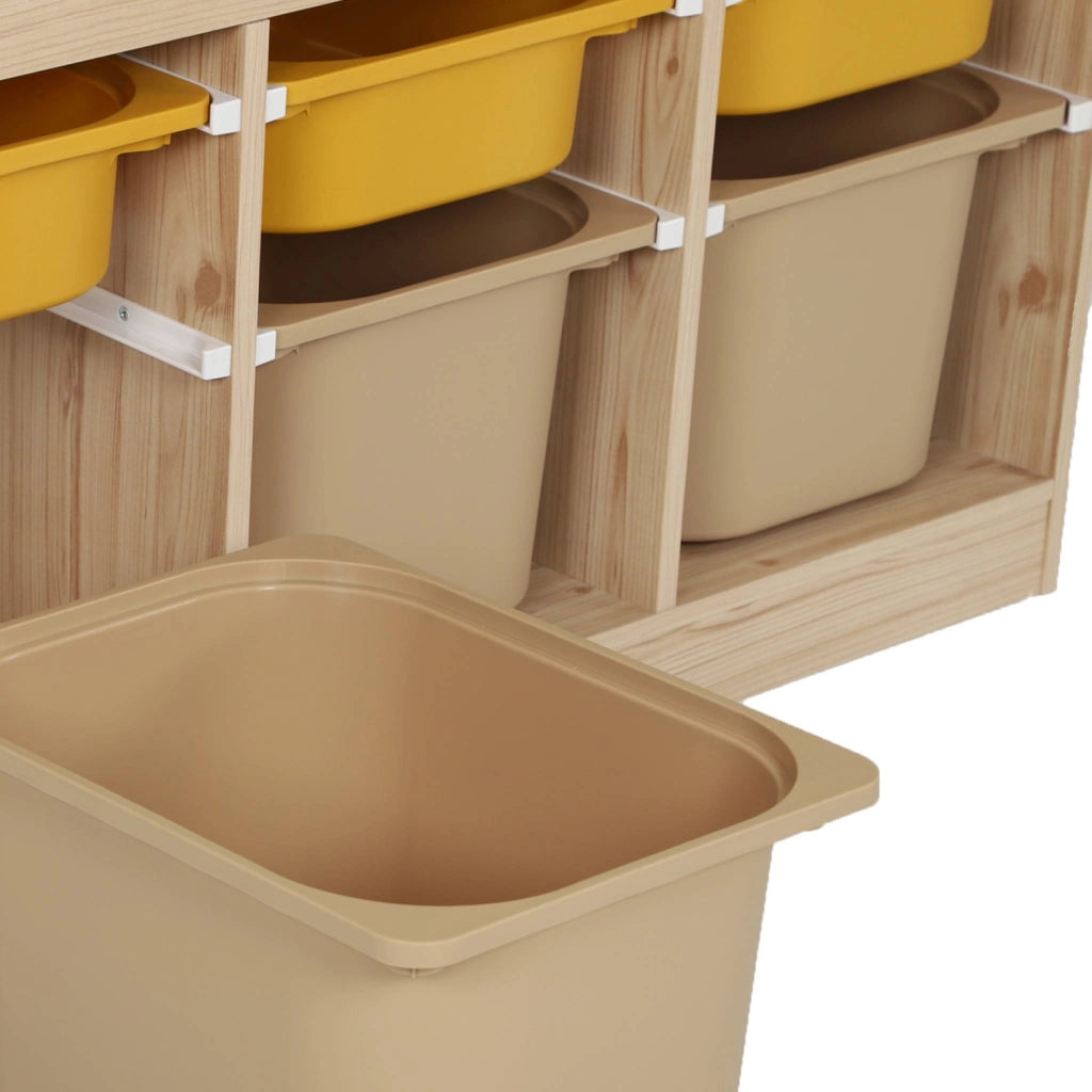 Mobile contenitore per bambini decorazione legno 6 contenitori