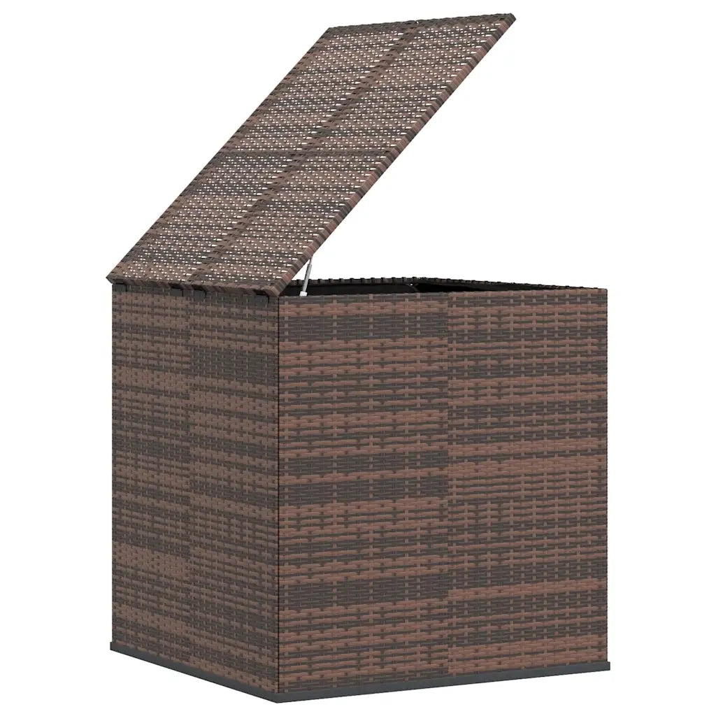Contenitore da Giardino in Rattan PE 100x97,5x104 cm Marrone 317227