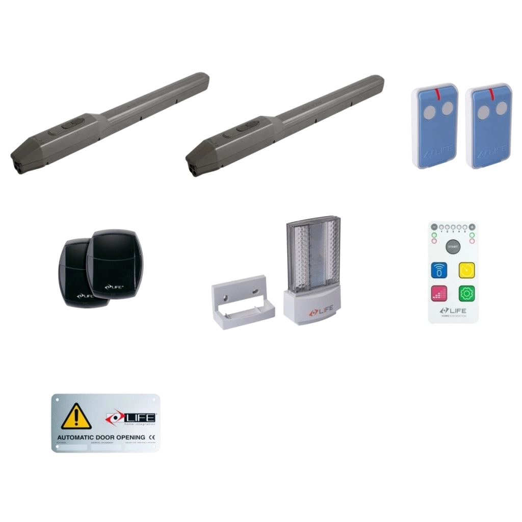 KIT PER CANCELLO A BATTENTE LIFE SETUP OP5 UNI DL 042 1KT1920001 AUTOMAZIONE