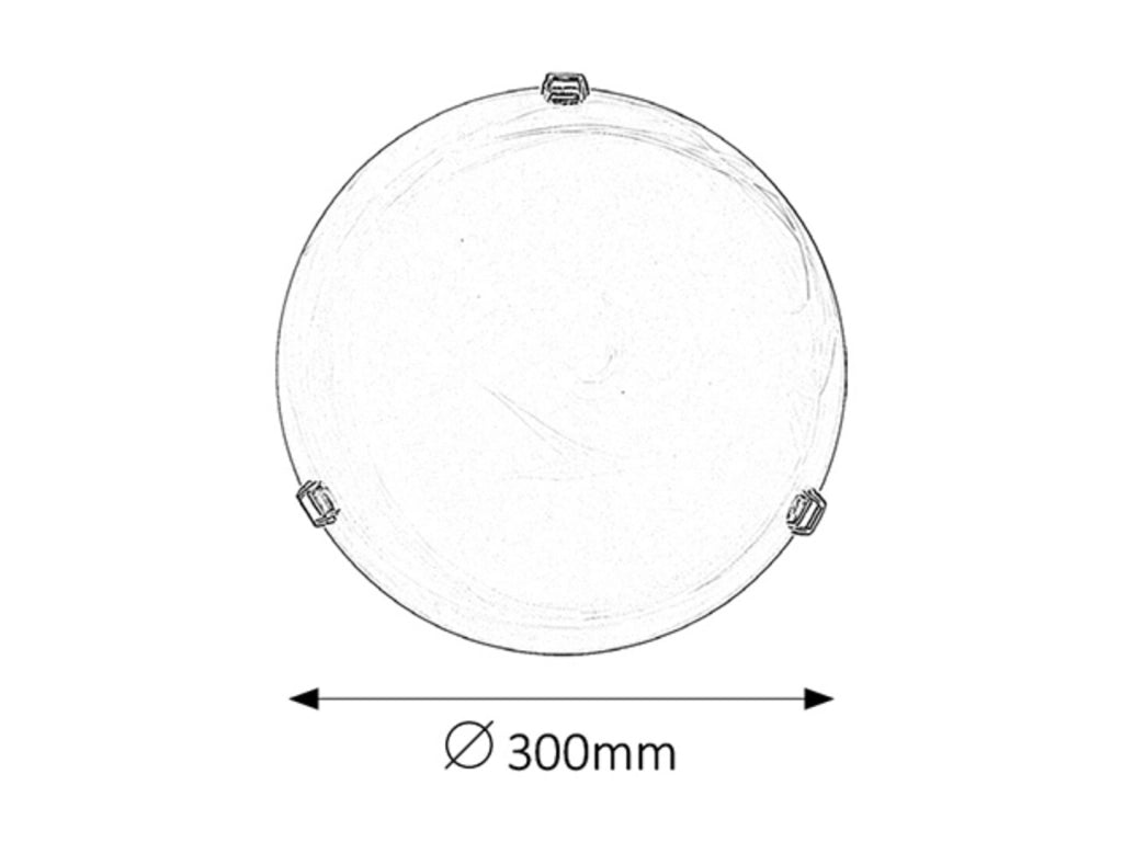 Plafoniera rotonda 30cm vetro alabastro bianco E27 Rabalux