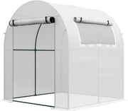 Cassa di crescita - 180 x 180 x 200 - Porta rotante con vetrata in metallo - Bianco - Fissaggio a rotella