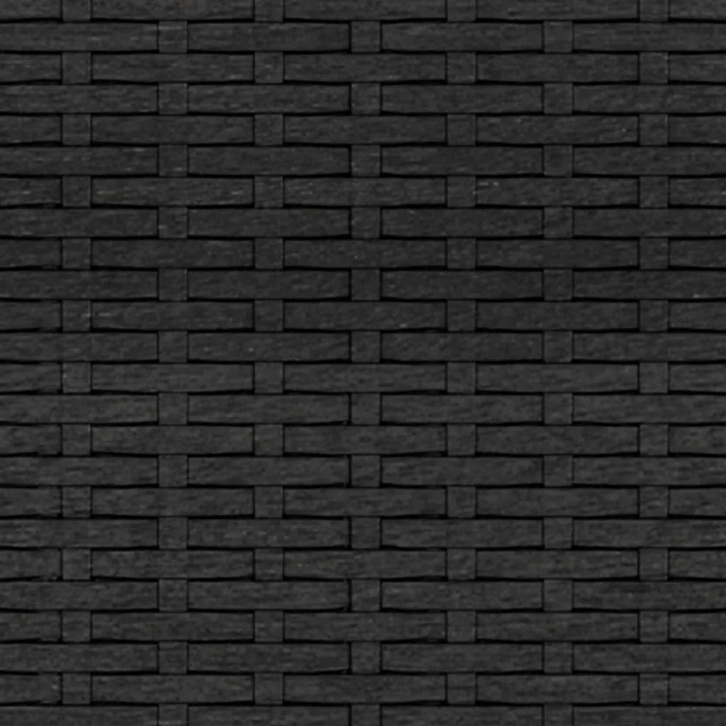 Divano da Giardino a 3 Posti-Sofa da giardino con Cuscini Nero in Polyrattan 522656