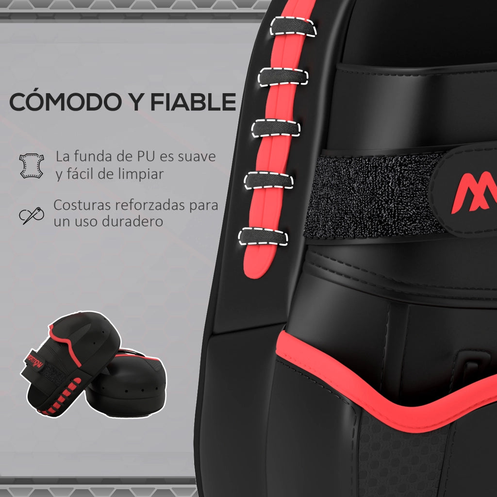 Manubri da Boxe Curvi per Allenamento Muay Thai MMA ¨C Zephmum ¨C Nero
