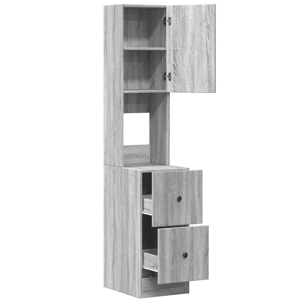 vidaXL Mobile da Cucina Grigio Sonoma 35x50x180cm in Legno Multistrato