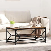 Tavolino da CaffÃ¨ con Ripiano Rovere Affumicato 90x50x40 cm Legno Truciolare