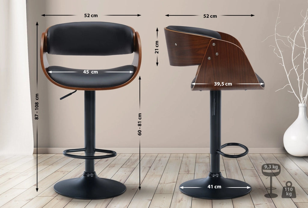 Set di 2 sgabelli da bar Portmore ecopelle B