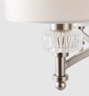 Lampadario Neoclassic in Metallo e Vetro Alicante Nickel