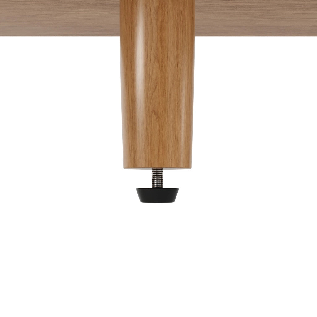 Credenza 140x40.5x174.5 cm con ante scorrevoli in vetro; 3 cassetti e ripiani aperti in MDF e metallo; naturale