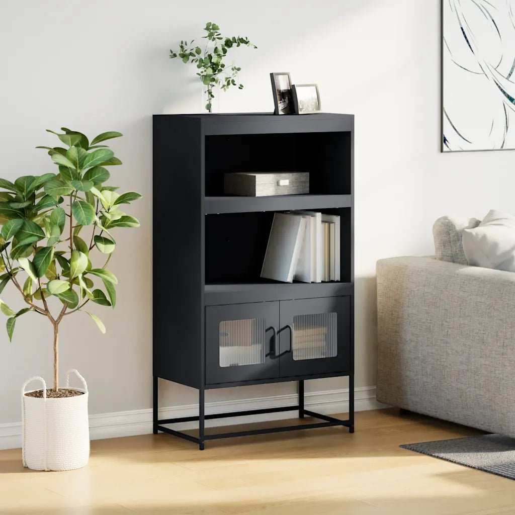 Credenza Antracite 68x39x123 cm Acciaio 853370