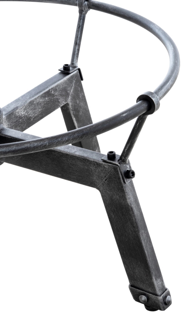 Tavolo design industriale Malita Argento antico
