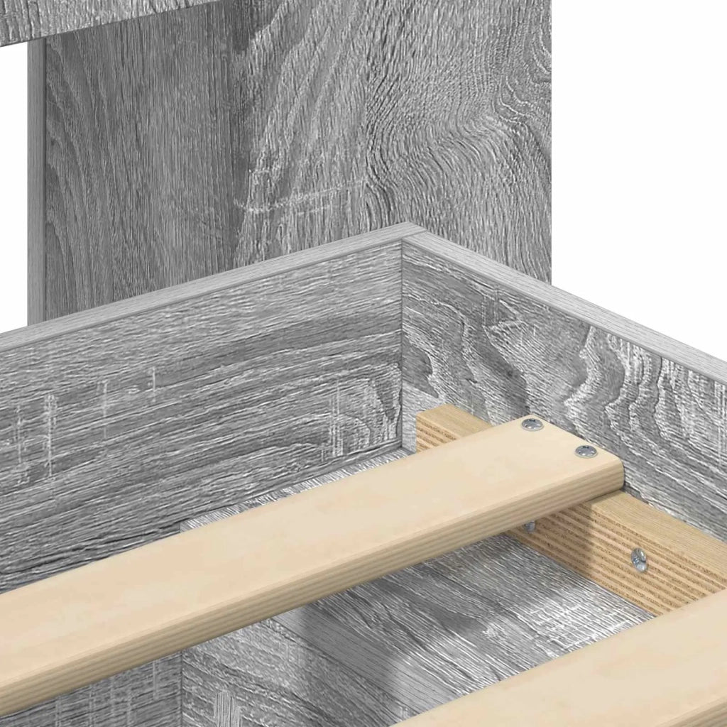 Telaio del letto con storage Sonoma grigio 100 x 200 cm