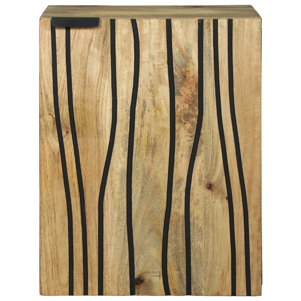 Mobile da Bagno a Muro 38x33.5x48 cm Legno Massello di Mango e Legno Ingegnerizzato