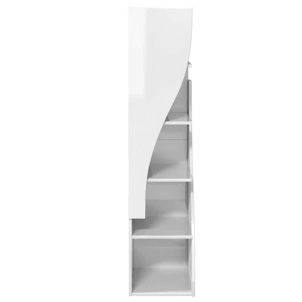 Mobile angolare 32x32x140cm Legno ingegnerizzato Bianco Lucido 889879