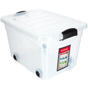 Contenitore per giocattoli KADAX, grande scatola con ruote, in plastica, grande 40 litri