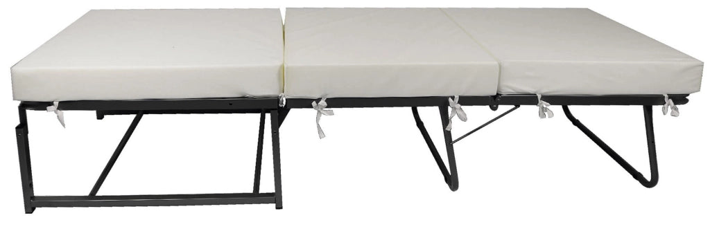 Pouf Letto Brandina con Materasso Pieghevole 78x78x47 cm Avalli Contract Grigio