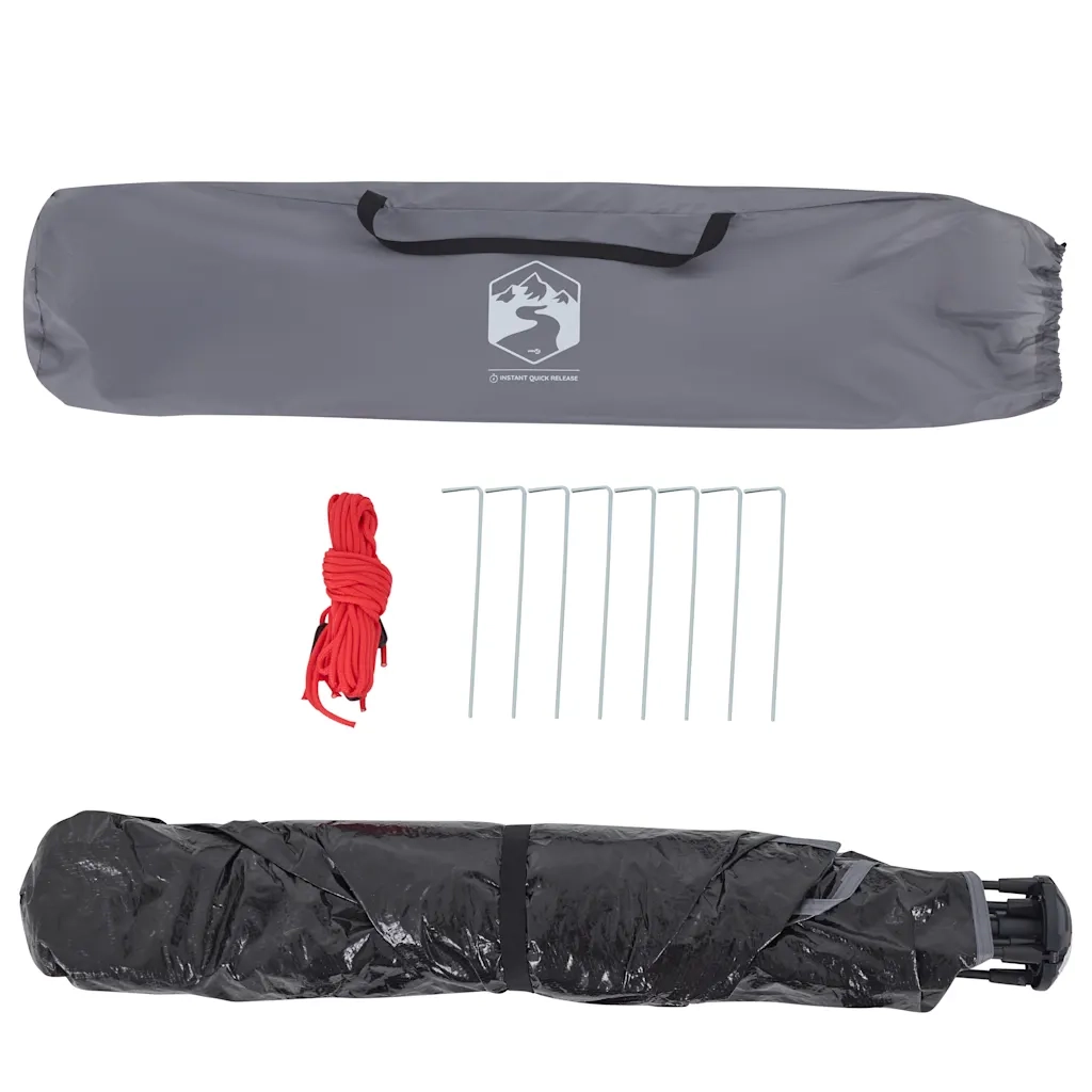 Tenda da Spiaggia 2 Persone Grigio Rilascio Rapido Impermeabile 4005301