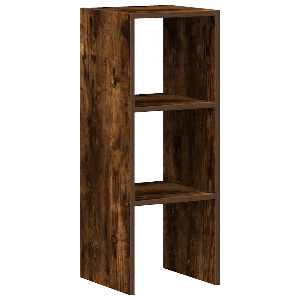 Libreria Impilabili Rovere Fumo 30x30x80 cm Legno Multistrato 858811