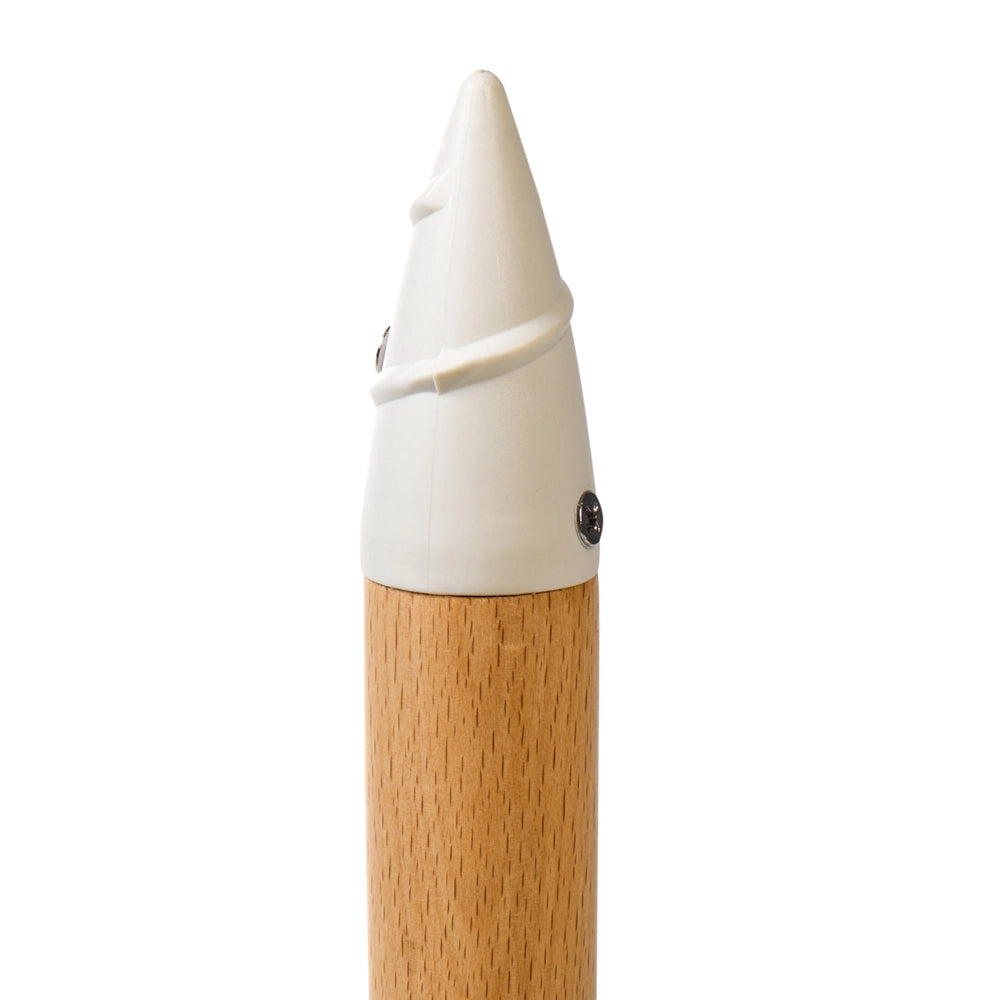Ombrellone giardino tessuto nero e bianco palo in legno faggio 150 cm Ombrellone esterno rotondo giardino retrò inclinabile resistente ai raggi UV