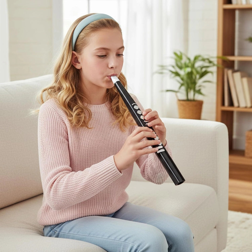 Strumento a Fiato Digitale Connettività MIDI Bluetooth USB, con 13 Toni, 2 Dita (Sassofono/Flute), Sassofono Elettronico Portatile con Borsa da Trasporto, per Principianti, Bambini e Adulti
