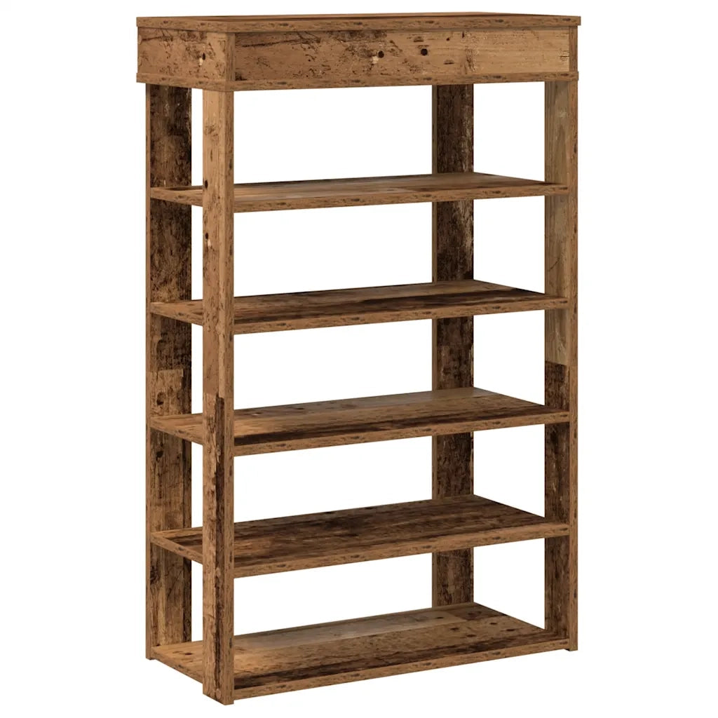 Scarpiera Legno Antico 60x30x98 cm in Legno Multistrato 859930