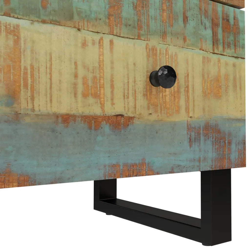 Credenze 2pz 60x33x75 cm in Legno Massello di Recupero
