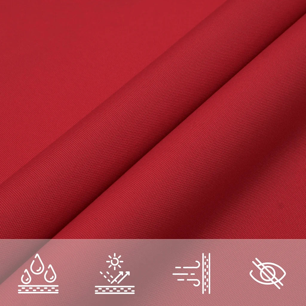 Vela Parasole | Telo Ombra | Vela da ombra Rossa 7x5x5 m 100% Poliestere Oxford