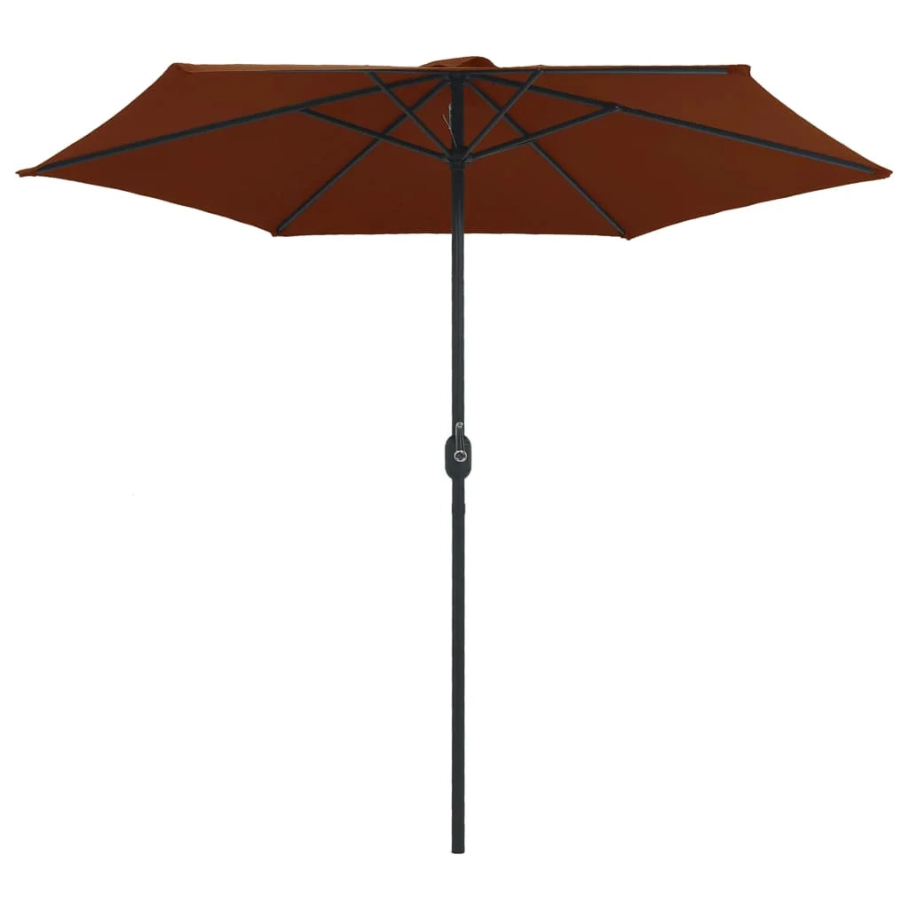 Ombrellone da esterno con palo in alluminio 270 x 246 cm terracotta 02_0008291