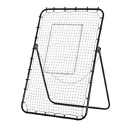 EasyComfort Rete da Calcio Rebounder Pieghevole con Bersaglio, Altezza e Angolazione Regolabili, Metallo e PE, 123x73x178.5cm, Nero