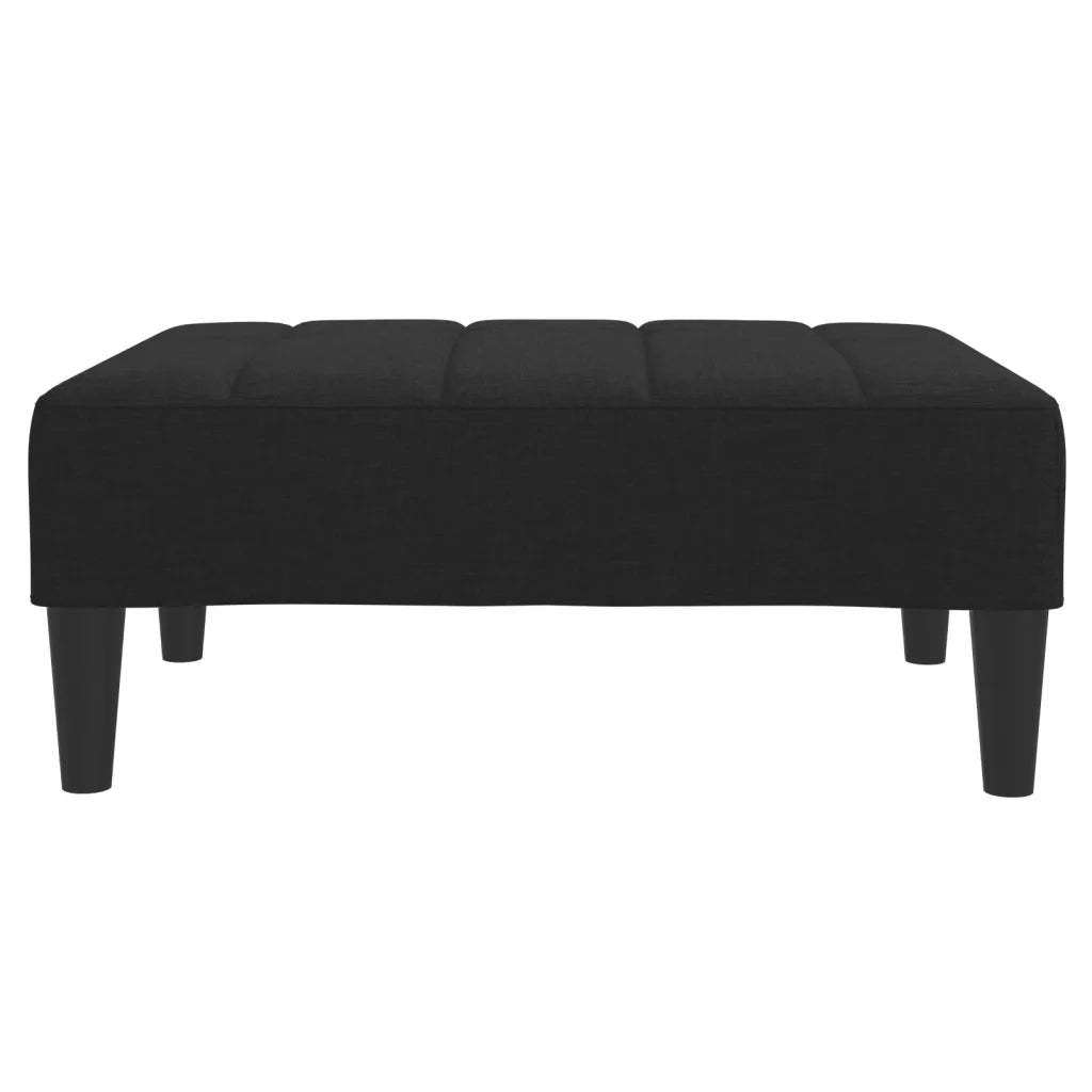 Poggiapiedi Nero 77x55x31 cm in Tessuto 4007382