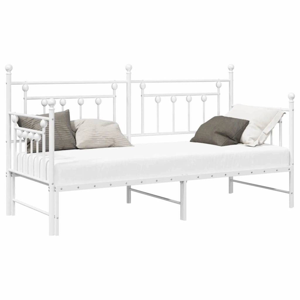 Struttura per letto di giorno Bianco 75 x 190 cm Acciaio 42002677