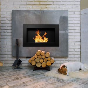 Pisa - Camino a bioetanolo da parete o incasso 65x12xH40 cm