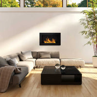 Pisa - Camino a bioetanolo da parete o incasso 65x12xH40 cm