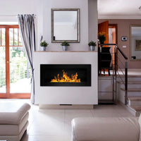 Lucca - Camino a bioetanolo da parete o incasso 90x12xH40 cm