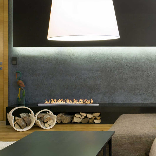 Bruciatore a bioetanolo per camino 1,7 L in acciaio inox 90x11xH5,3 cm