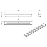 Bruciatore a bioetanolo per camino 1,7 L in acciaio inox 90x11xH5,3 cm