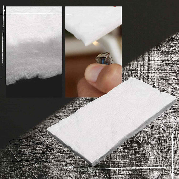 Lana in fibra di ceramica per ricambio bruciatore camino a bioetanolo 30x20xH2,5 cm