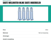 Set di Assi per Inline Skate da 15 Pezzi - Assi in Acciaio - 35 mm - Duraturo - Facile da Installare - Skate-as
