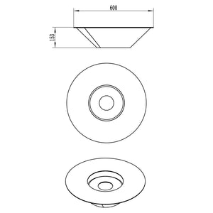 Santorini - Camino a bioetanolo da terra, braciere da giardino ø 60xH15 cm, colore bianco