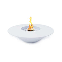 Santorini - Camino a bioetanolo da terra, braciere da giardino ø 60xH15 cm, colore bianco