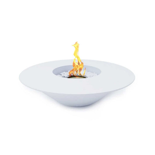 Santorini - Camino a bioetanolo da terra, braciere da giardino ø 60xH15 cm, colore bianco