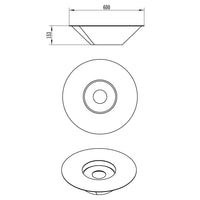 Santorini - Camino a bioetanolo da terra, braciere da giardino ø 60xH15 cm, colore nero