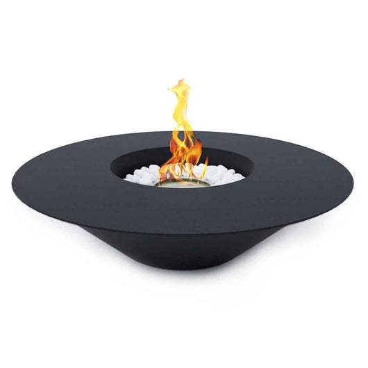 Santorini - Camino a bioetanolo da terra, braciere da giardino ø 60xH15 cm, colore nero