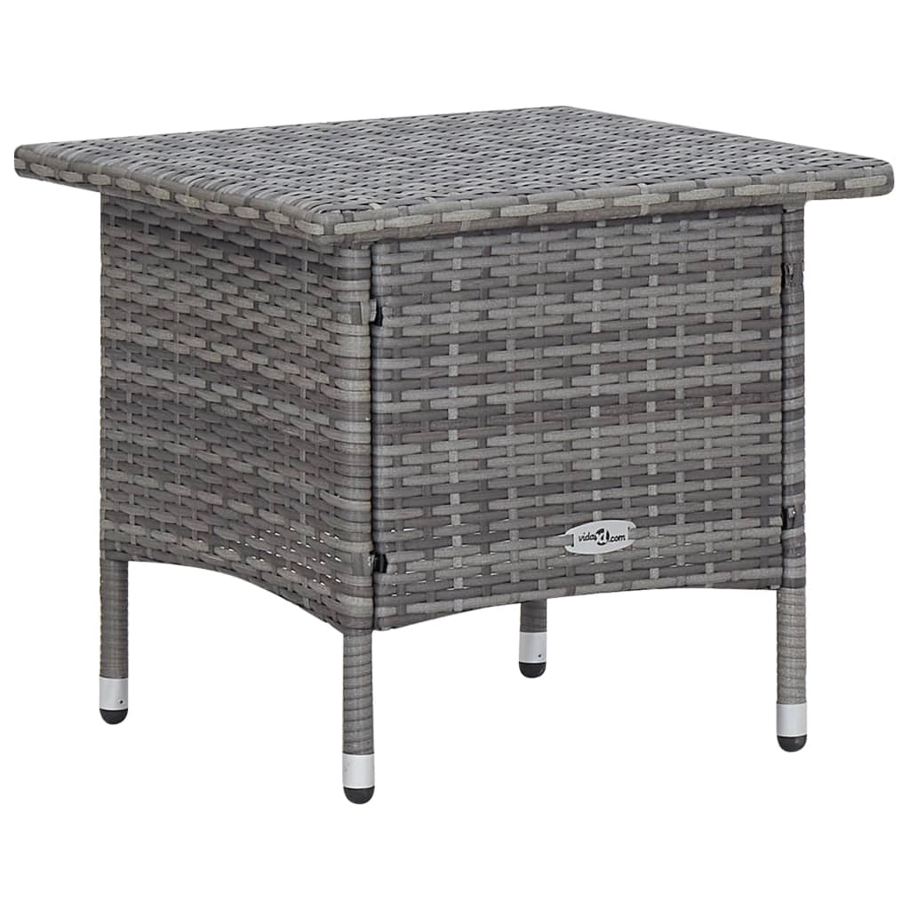 Set di mobili da giardino mobili da esterno set da 2 pezzi con cuscini resina intrecciata grigia 02_0015902