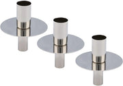 Set di supporti per candele in vetro da 3 pezzi - supporto per candela per candela a stantuffo - supporto per candela in vetro - decorazione festiva - altezza 8 cm
