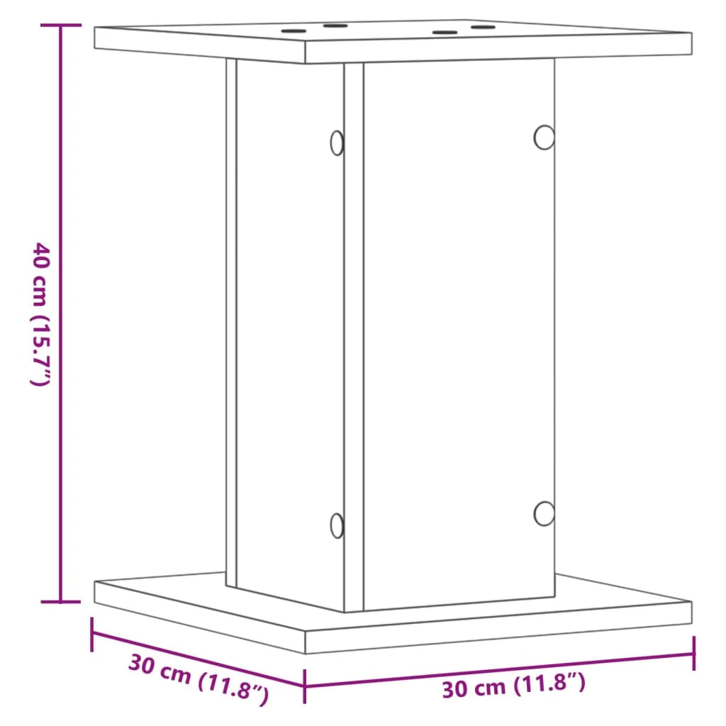 Portavasi mobili per fiori set da 2 30 x 30 x 40 cm legno ingegnerizzato bianco 02_0045273