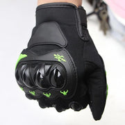 Manopole per motociclisti con protezione per il polso - completo con dita - guanti per ciclisti all'aperto - imbottitura aereata nylon - chiusura a cerniera - comodo per attività all'aperto