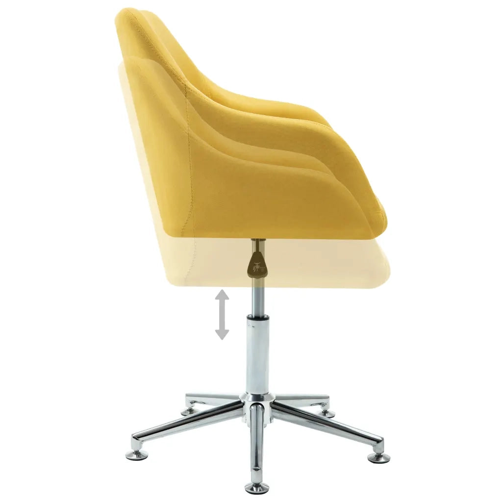 Sedia da Ufficio Girevole Gialla in Tessuto 278512