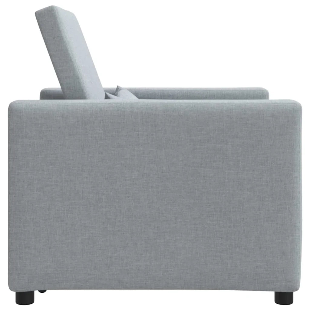 vidaXL Divano Letto Singolo Grigio chiaro 90 x 165 x 87 cm Tessuto