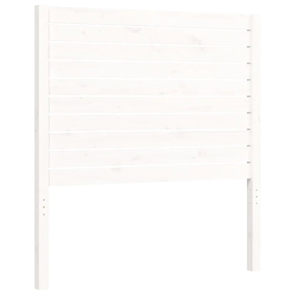 Giroletto con Testiera-Struttura Letto con testiera Bianco Single in Legno Massello 888074